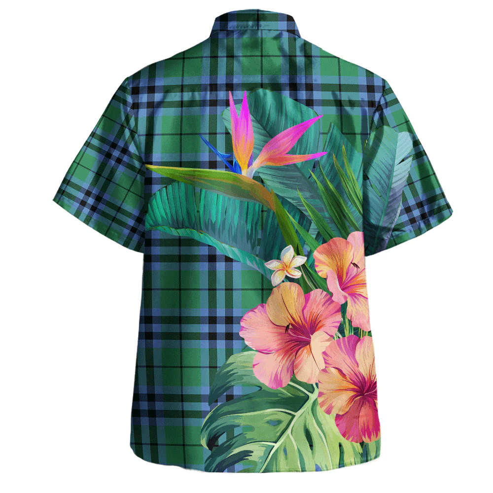Scottish Keith Ancient Clan Badge Tartan Hawaiian Shirt Bouquet Tropical Style - Image 4
