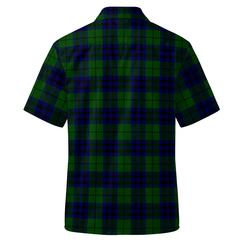Scottish Keith Modern Clan Badge Tartan Short Sleeve Work Shirt - Image 3
