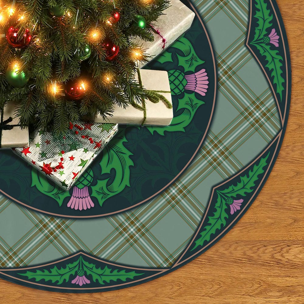 Scottish Kelly Dress Tartan Christmas Tree Skirt Old Scottish Thistle Flower - Image 2