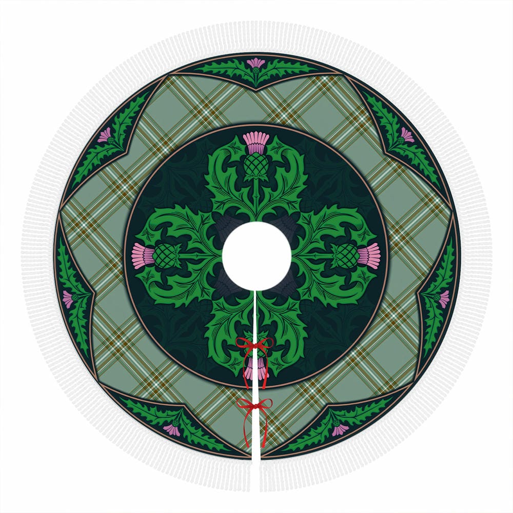 Scottish Kelly Dress Tartan Christmas Tree Skirt Old Scottish Thistle Flower - Image 4