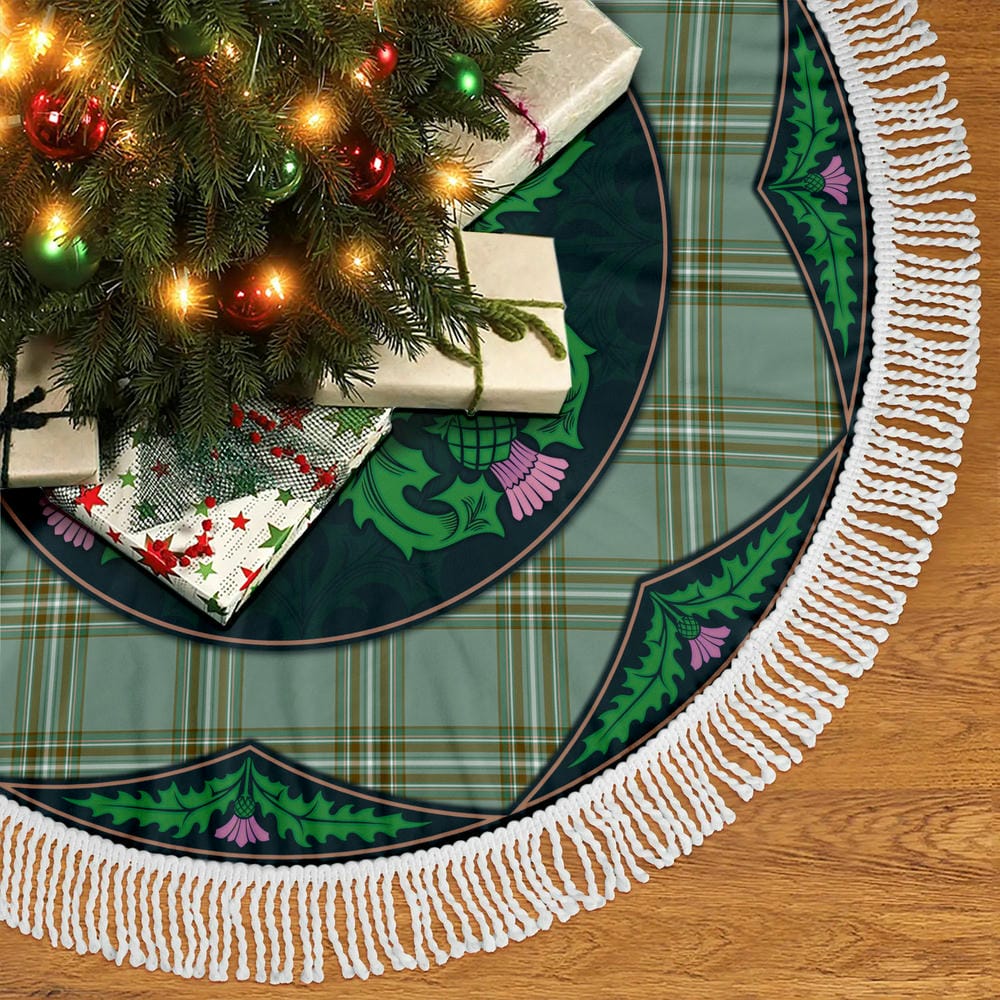 Scottish Kelly Dress Tartan Christmas Tree Skirt Old Scottish Thistle Flower - Image 5