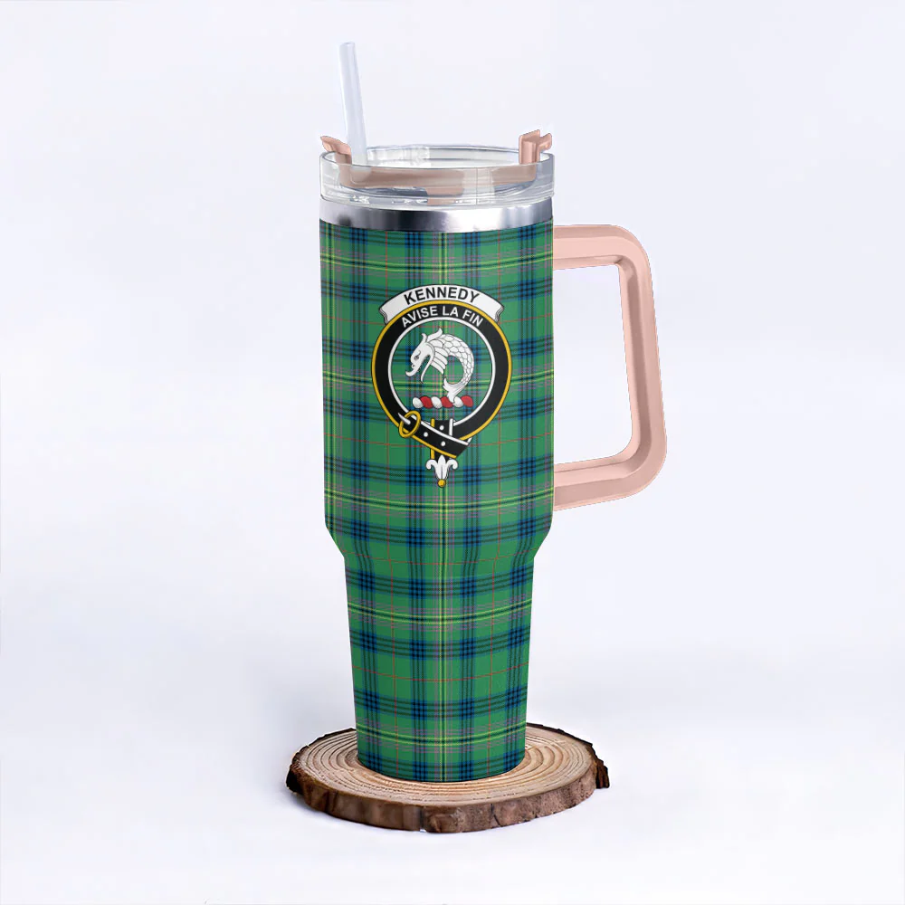 Scottish Kennedy Ancient Clan Badge Tartan 40oz Tumbler - Image 4