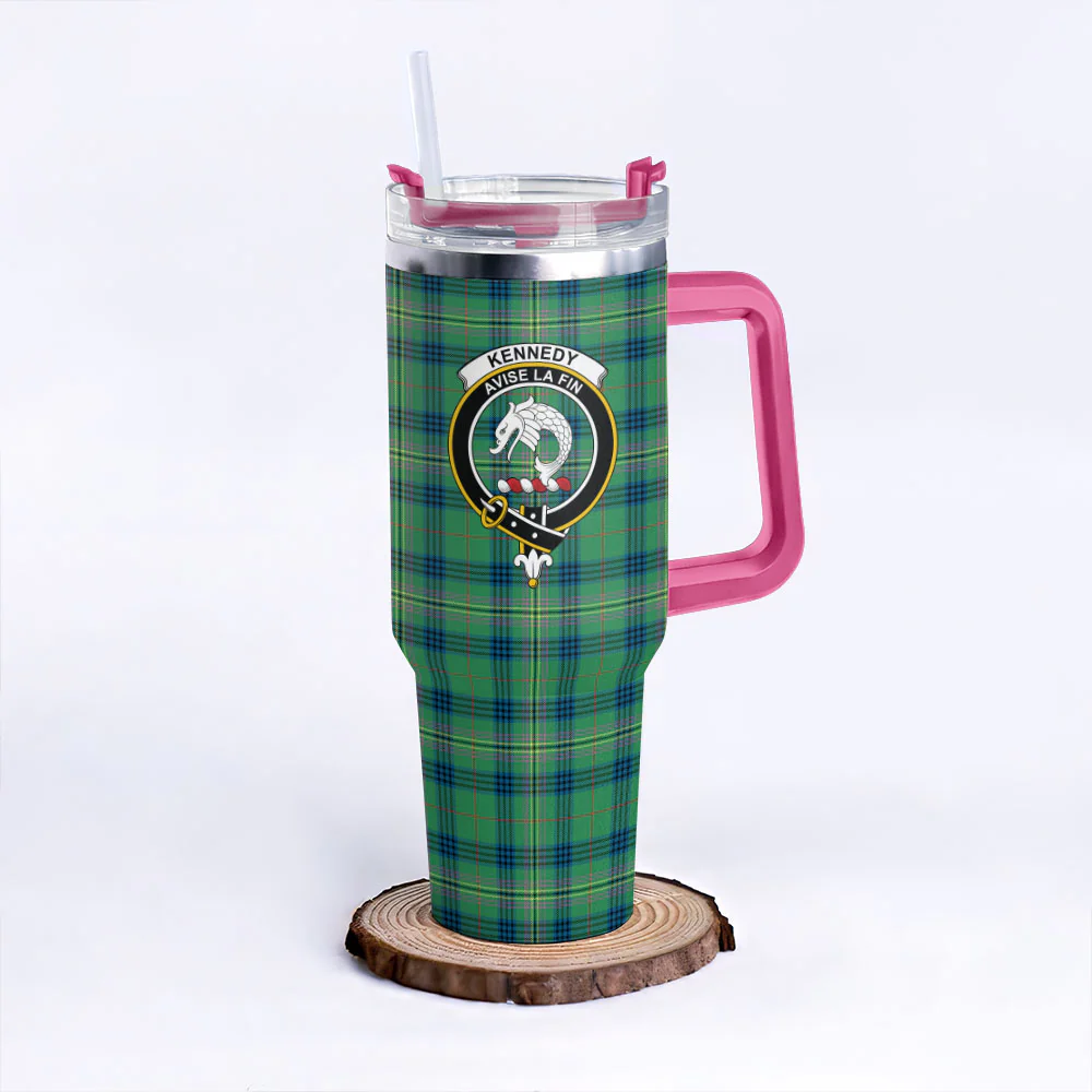 Scottish Kennedy Ancient Clan Badge Tartan 40oz Tumbler - Image 7