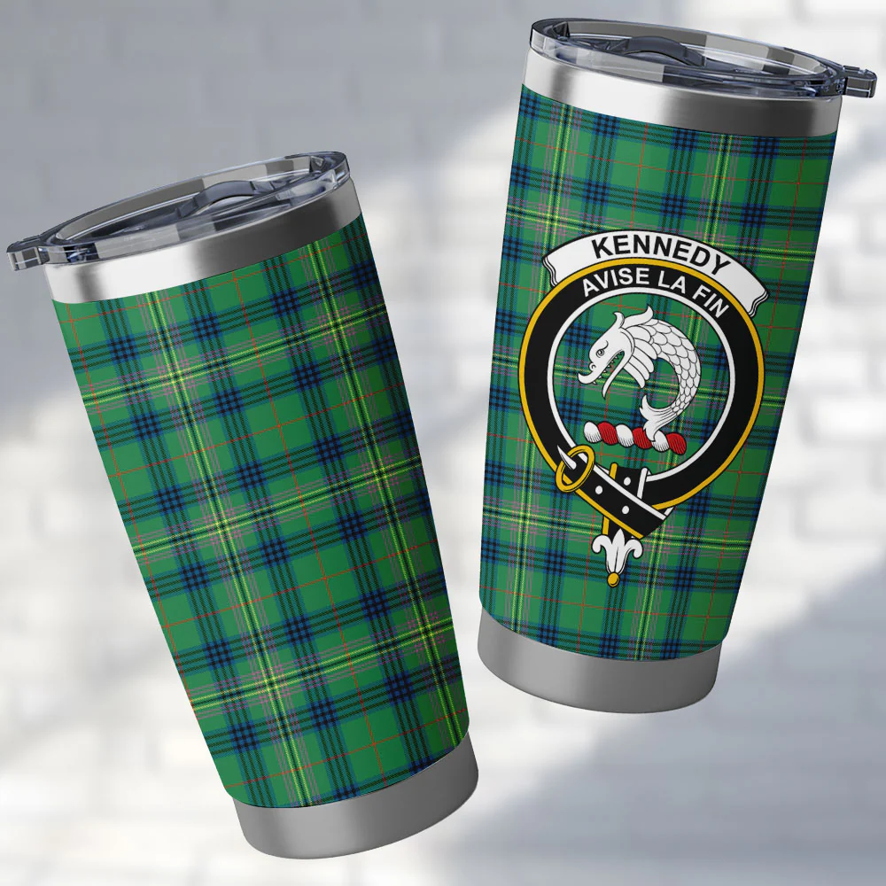 Scottish Kennedy Ancient Clan Badge Tartan Tumbler