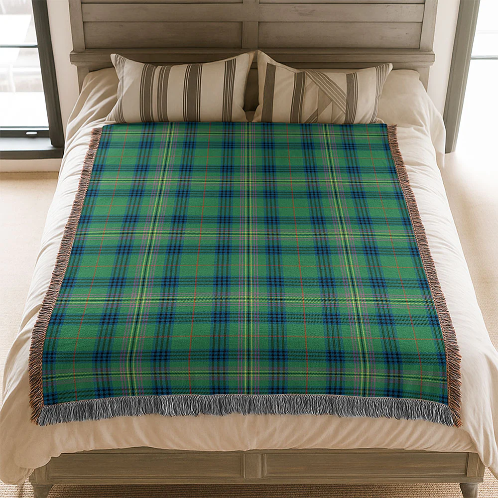 Scottish Kennedy Ancient Clan Badge Tartan Woven Blanket - Image 3