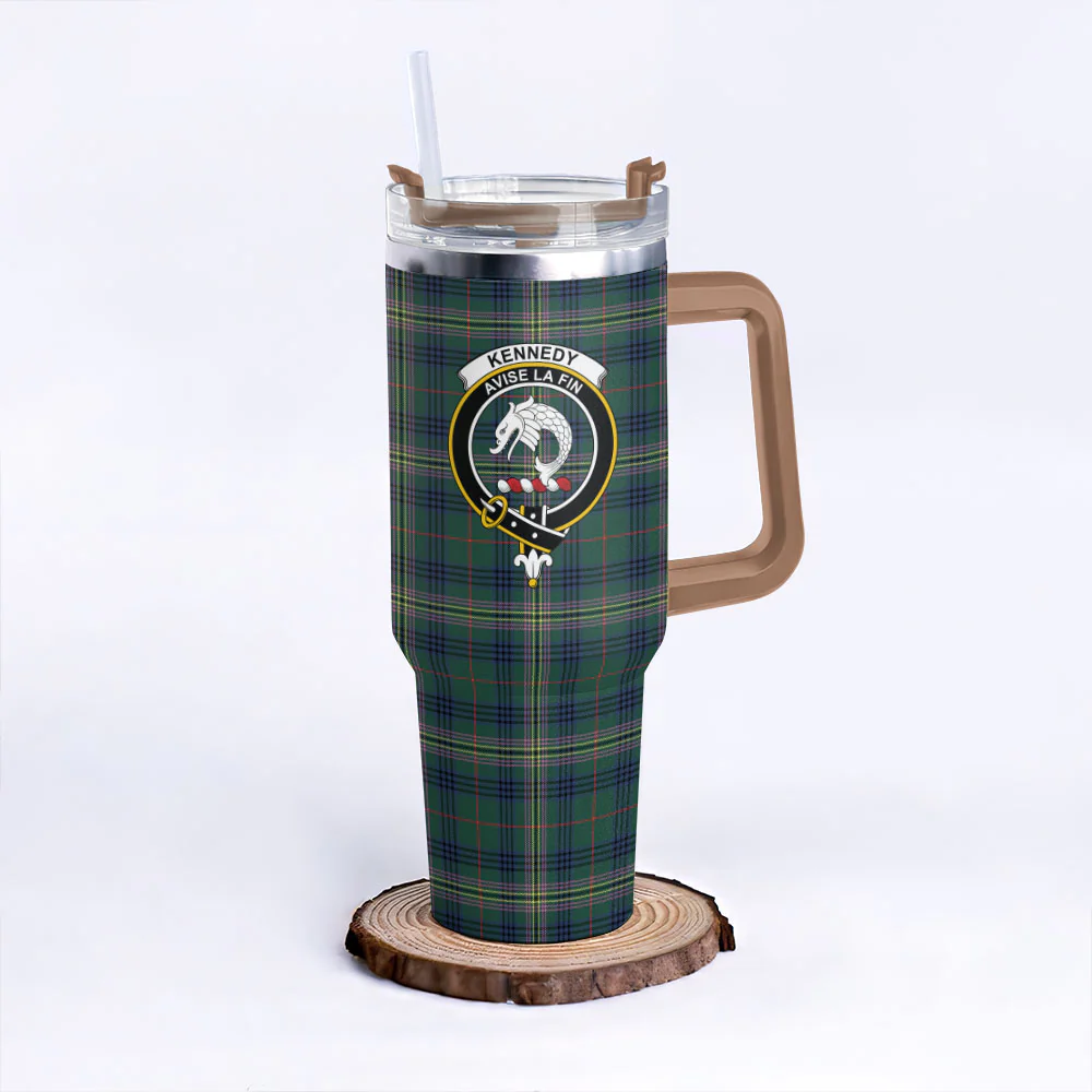 Scottish Kennedy Modern Clan Badge Tartan 40oz Tumbler - Image 9