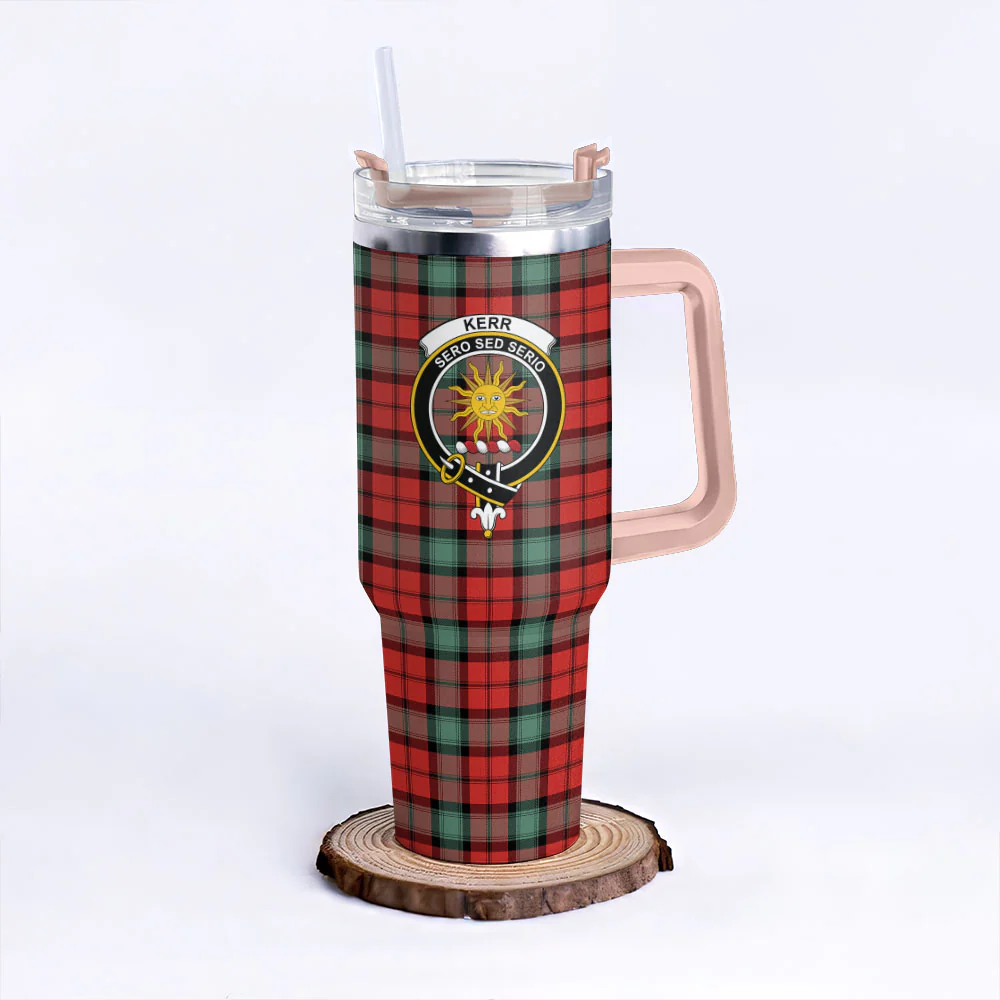 Scottish Kerr Ancient Clan Badge Tartan 40oz Tumbler - Image 4