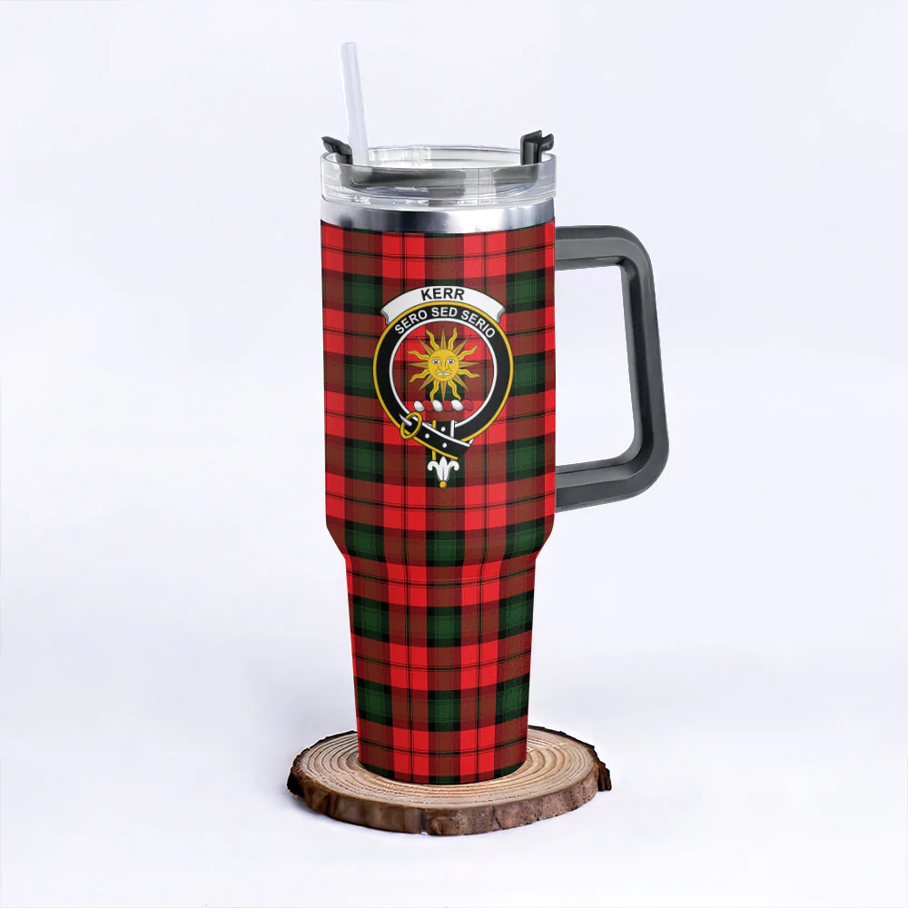 Scottish Kerr Modern Clan Badge Tartan 40oz Tumbler - Image 6