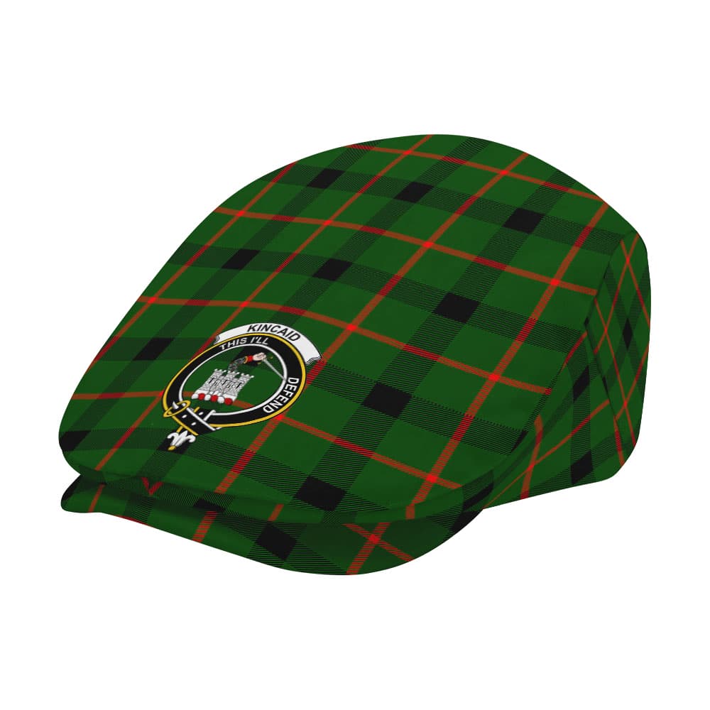 Scottish Kincaid Clan Badge Tartan Flat Cap - Image 2