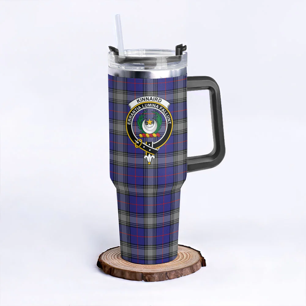 Scottish Kinnaird Clan Badge Tartan 40oz Tumbler - Image 3
