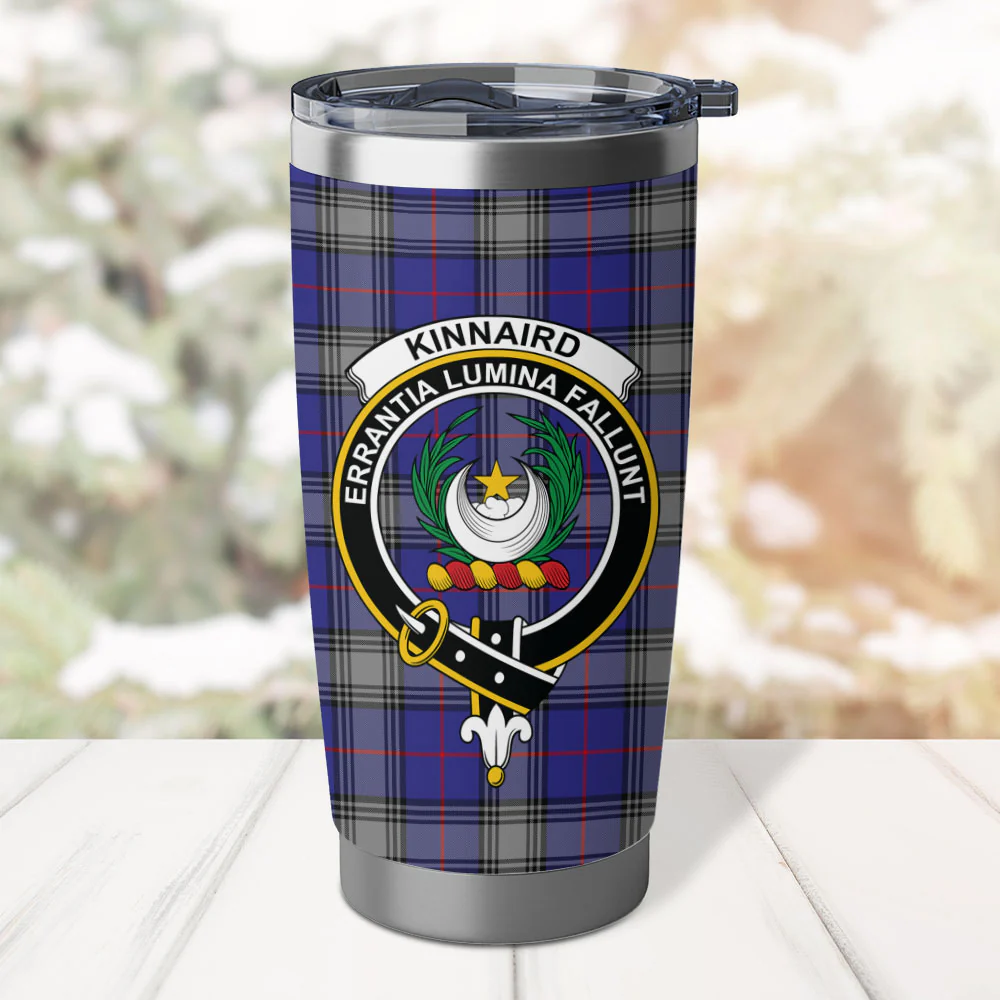 Scottish Kinnaird Clan Badge Tartan Tumbler - Image 2