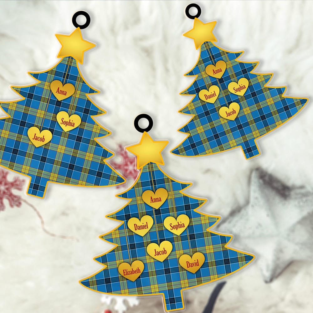 Scottish Laing Tartan Ornament Custom Family Christmas Tree - Image 2