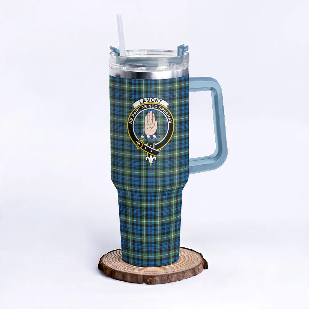 Scottish Lamont Ancient Clan Badge Tartan 40oz Tumbler - Image 5