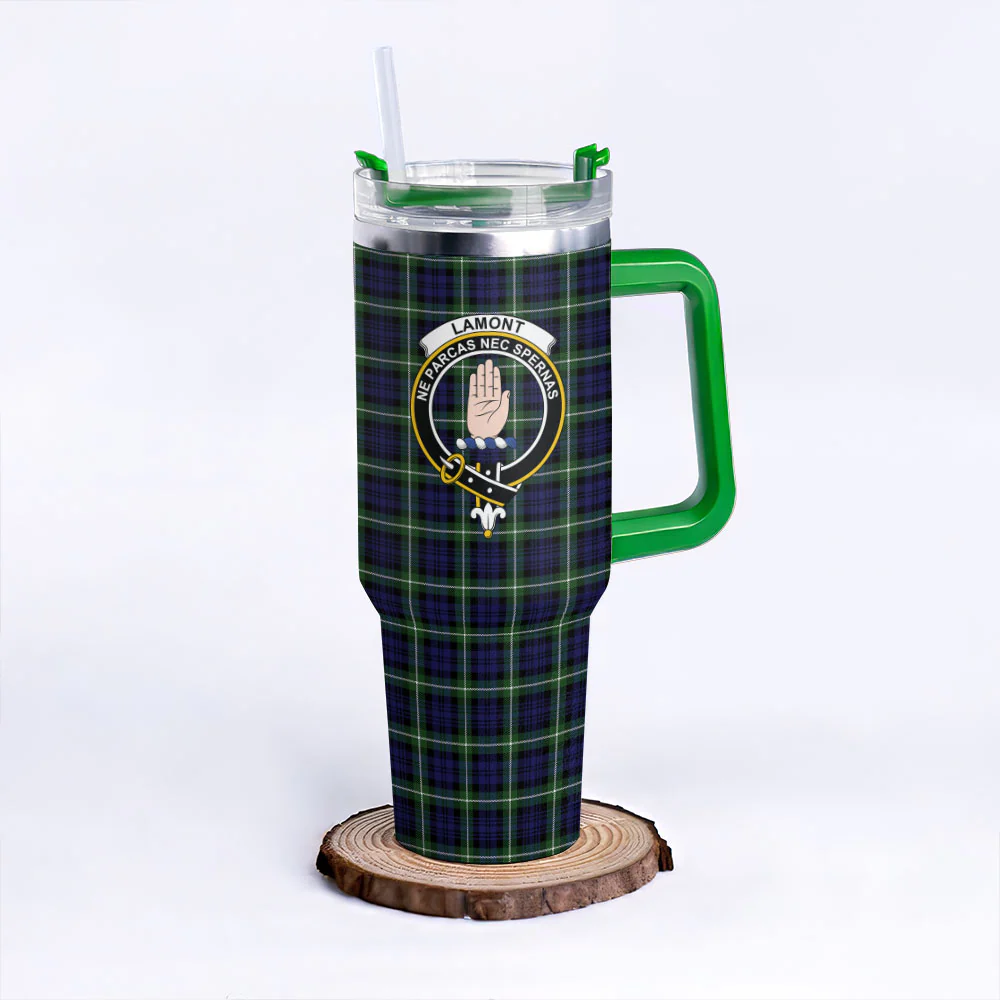 Scottish Lamont Modern Clan Badge Tartan 40oz Tumbler - Image 8