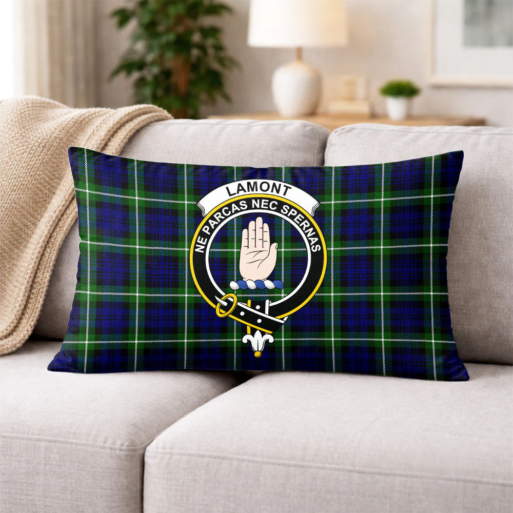 Scottish Lamont Modern Clan Badge Tartan Pillow Case - Image 3