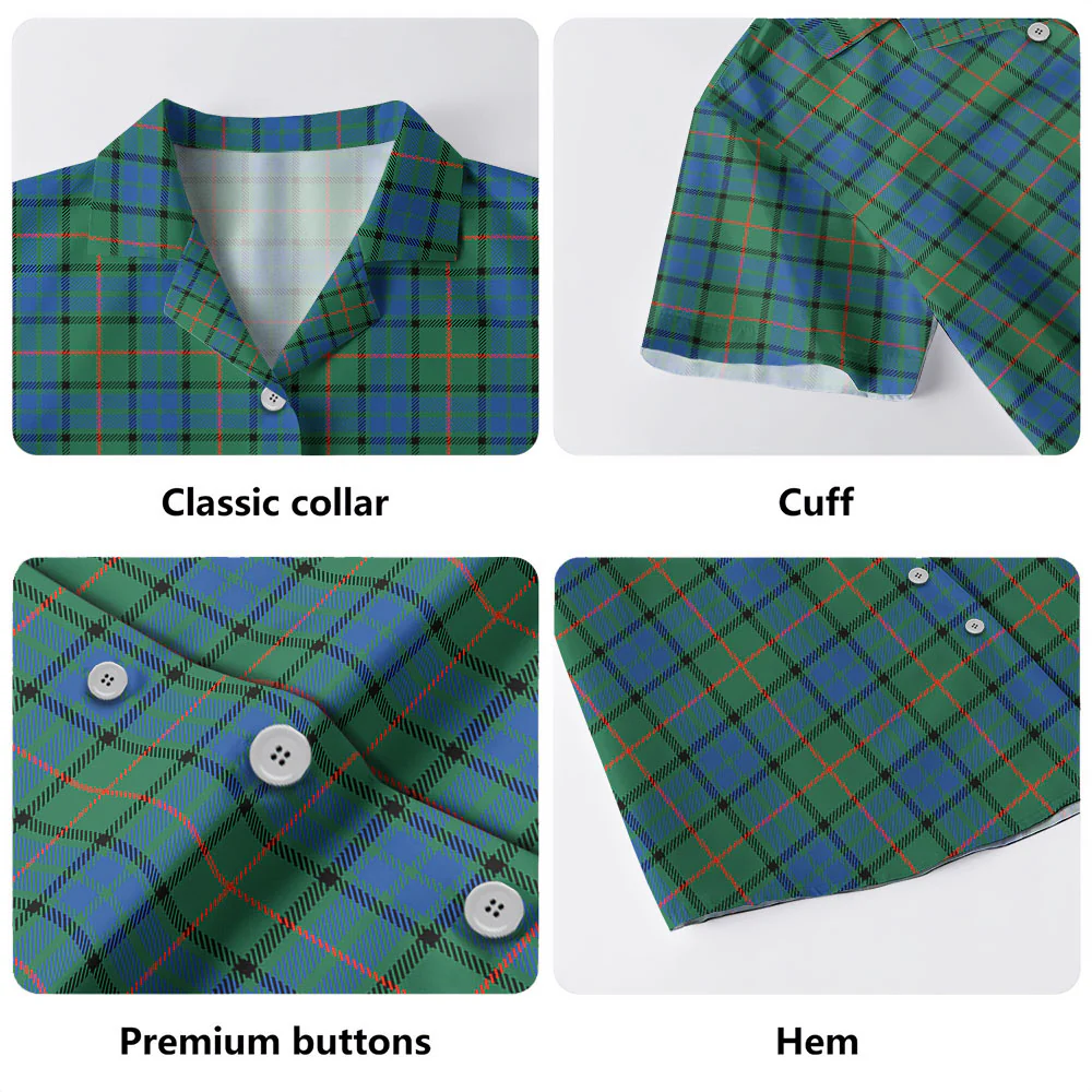 Scottish Lauder Clan Badge Tartan Hawaiian Shirt - Image 4