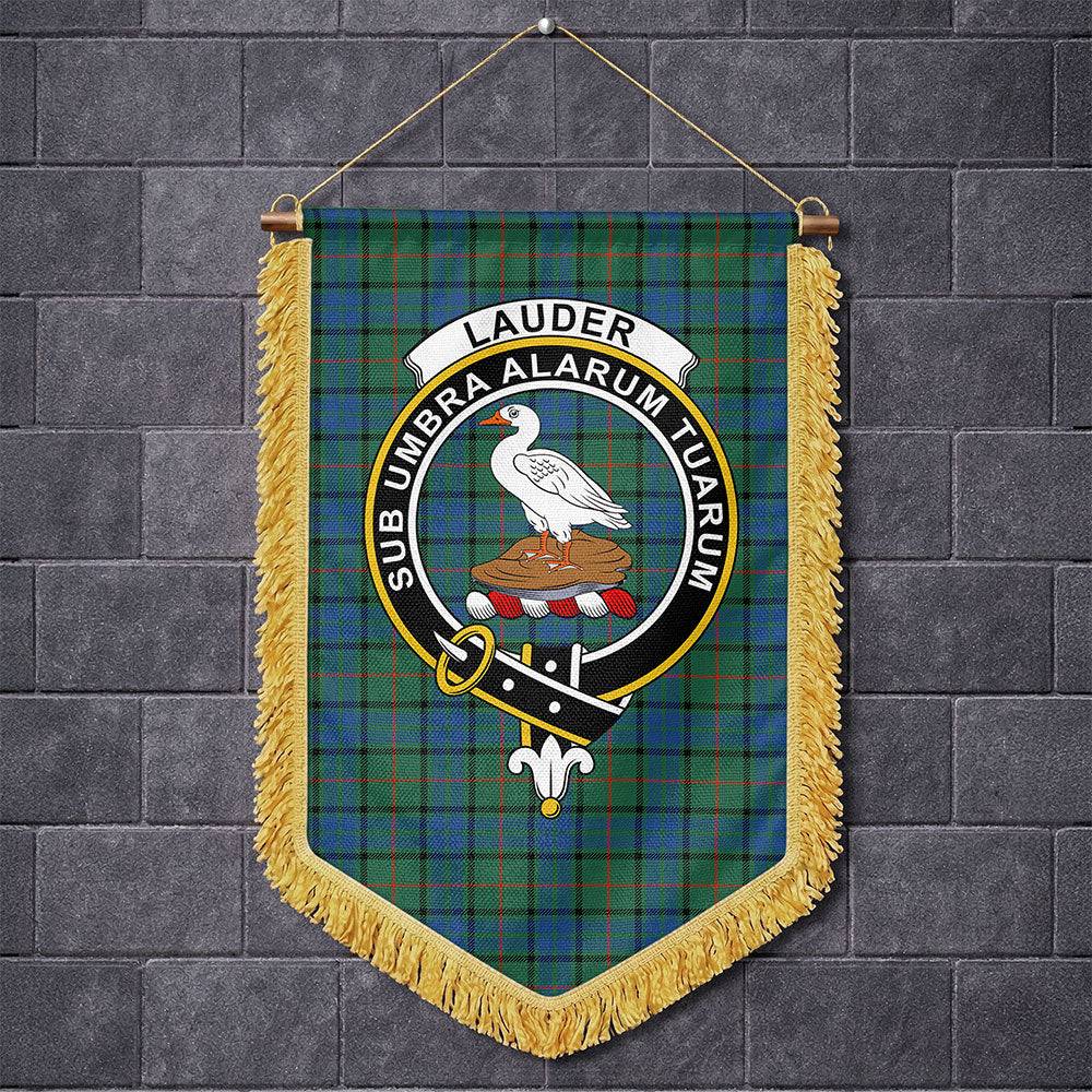 Scottish Lauder Clan Badge Tartan Wall Hanging Banner