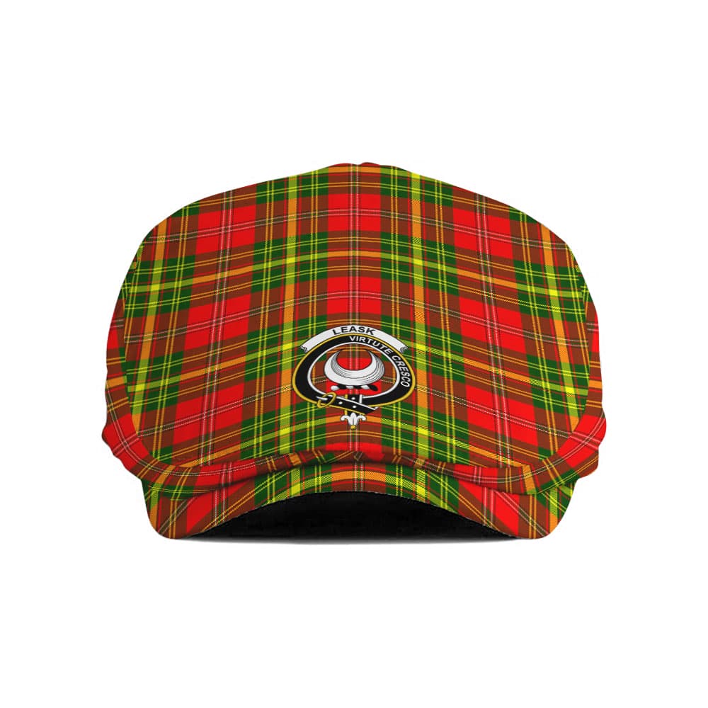 Scottish Leask Clan Badge Tartan Flat Cap