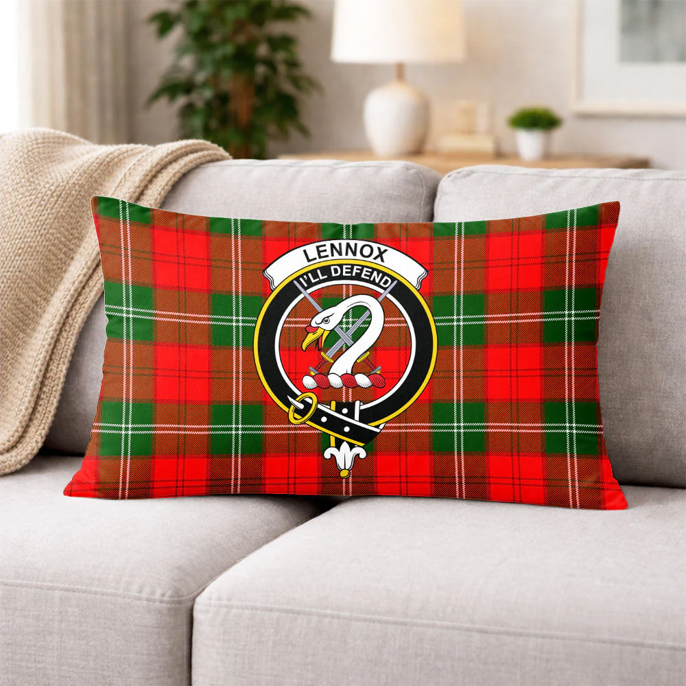 Scottish Lennox Modern Clan Badge Tartan Pillow Case - Image 3