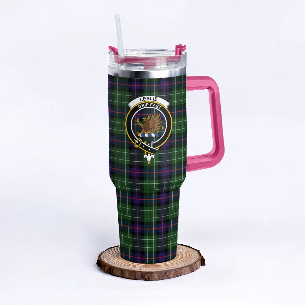 Scottish Leslie Hunting Clan Badge Tartan 40oz Tumbler - Image 7
