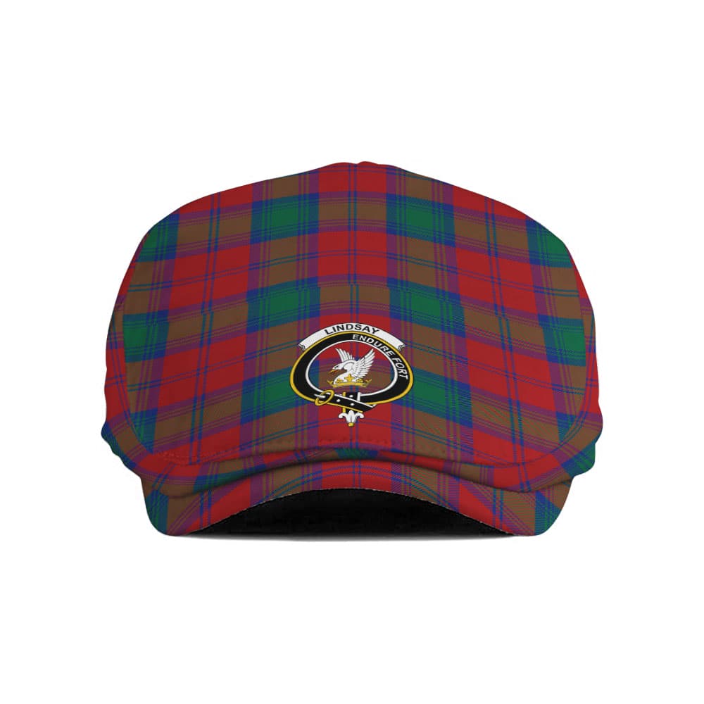 Scottish Lindsay Clan Badge Tartan Flat Cap