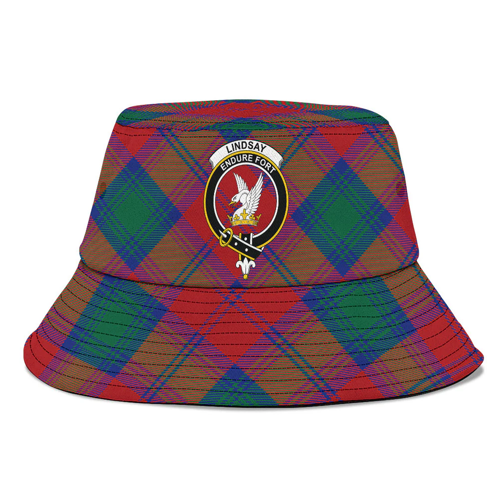 Scottish Lindsay Modern Clan Badge Tartan Bucket Hat - Image 2