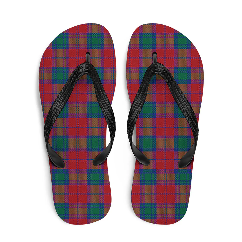Scottish Lindsay Modern Clan Badge Tartan Flip Flops
