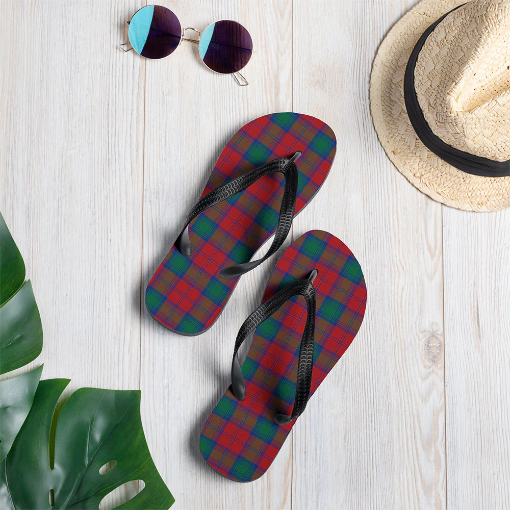 Scottish Lindsay Modern Clan Badge Tartan Flip Flops - Image 2