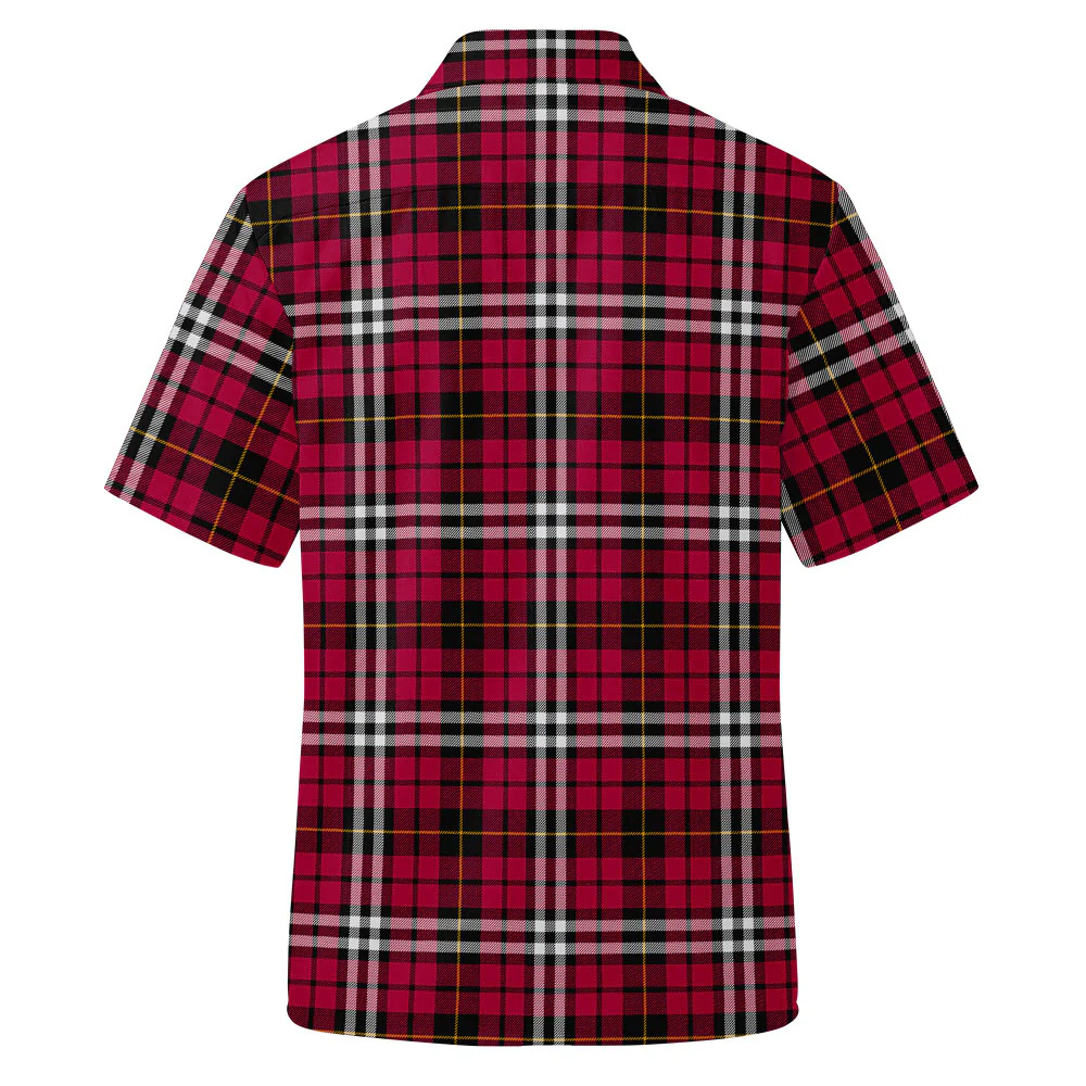 Scottish Little Clan Badge Tartan Short Sleeve Work Shirt - Image 3