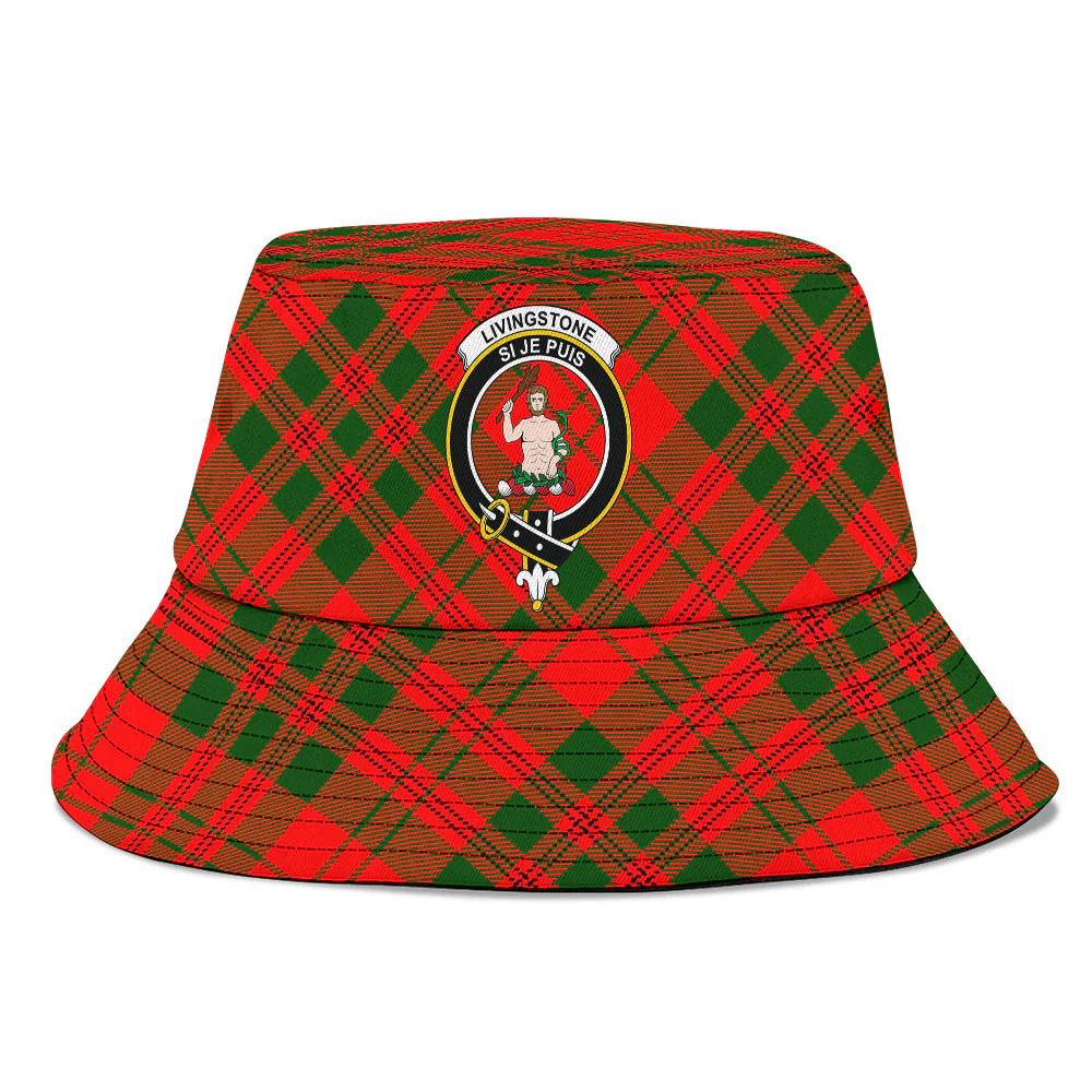Scottish Livingstone Modern Clan Badge Tartan Bucket Hat - Image 2
