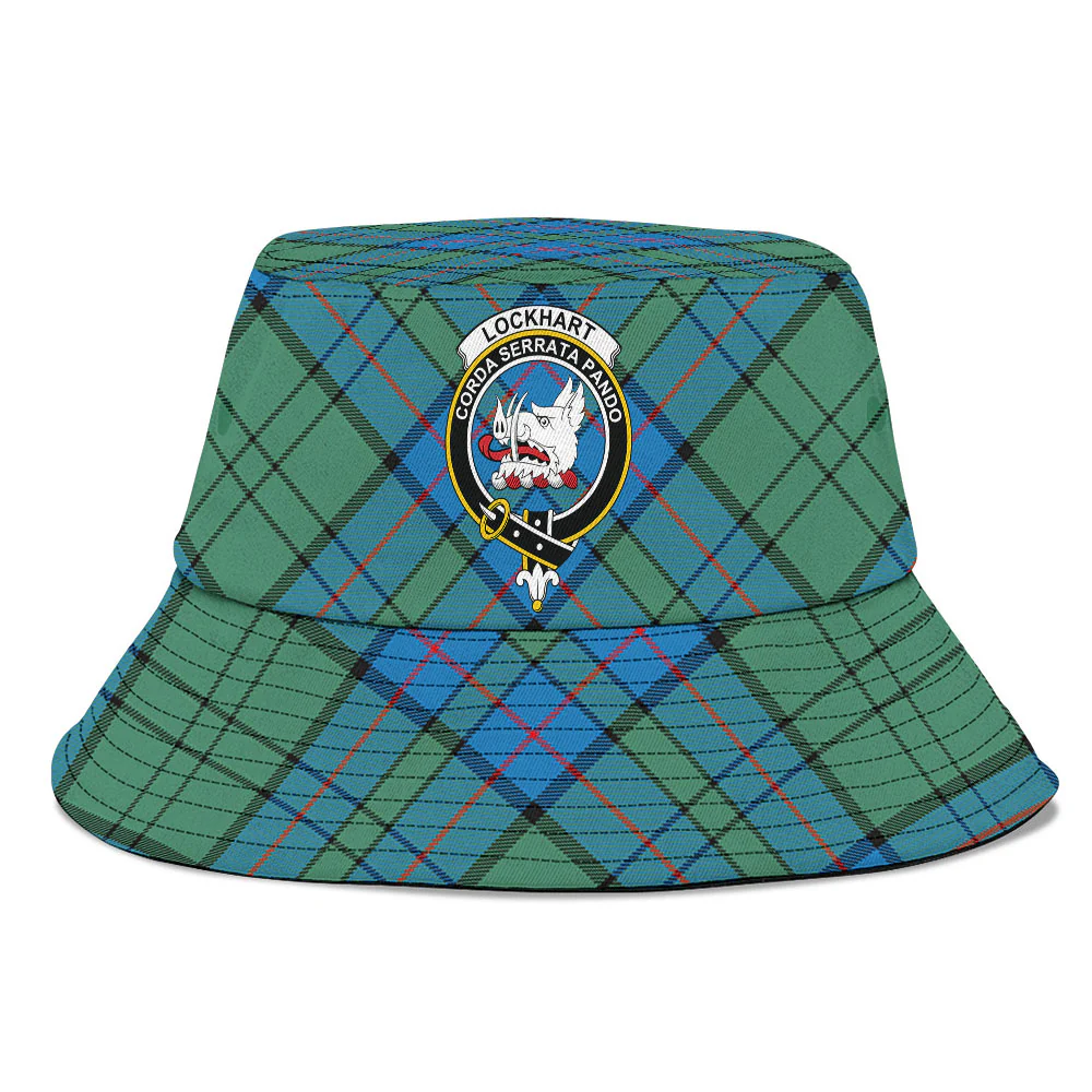 Scottish Lockhart Clan Badge Tartan Bucket Hat - Image 2