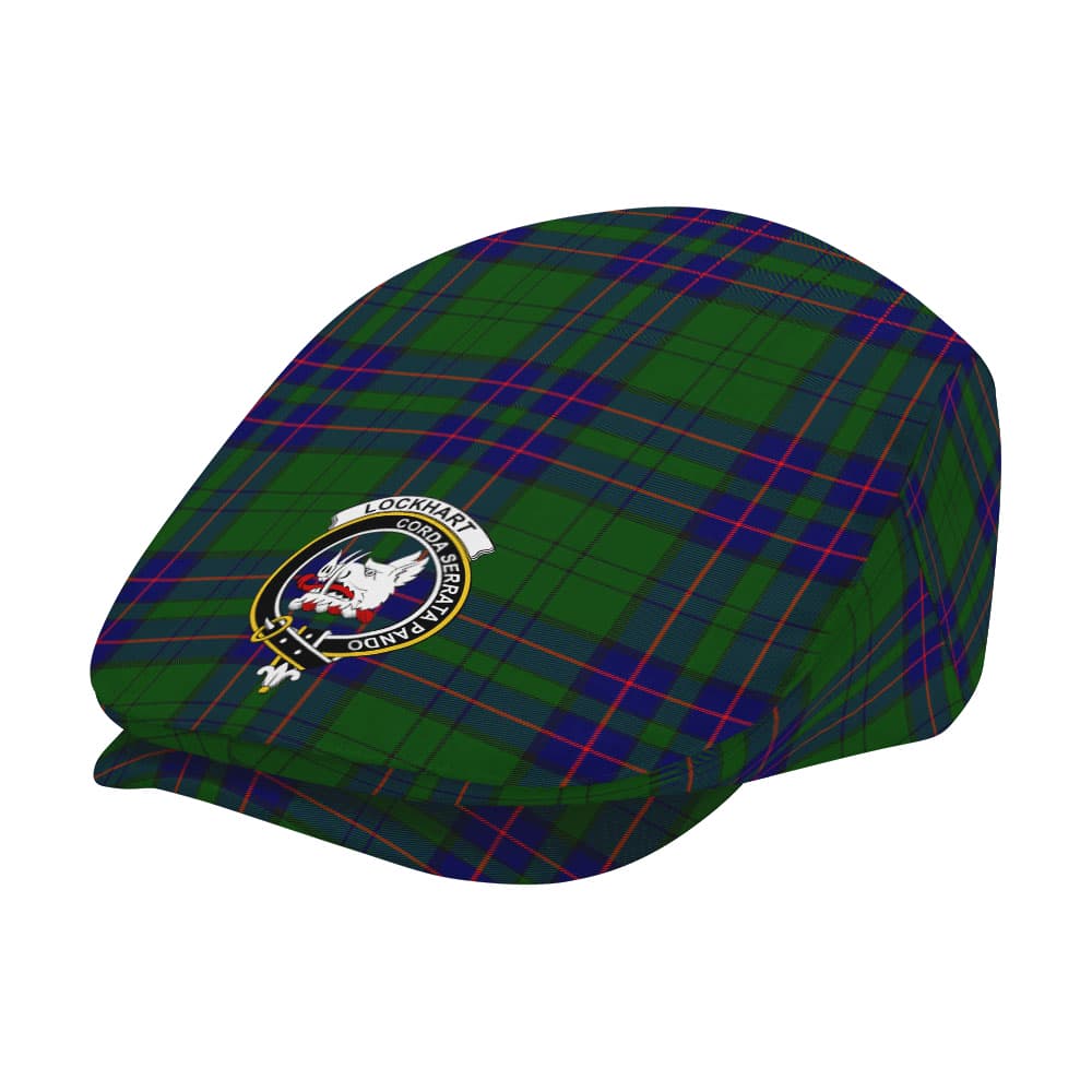 Scottish Lockhart Clan Badge Tartan Flat Cap - Image 2