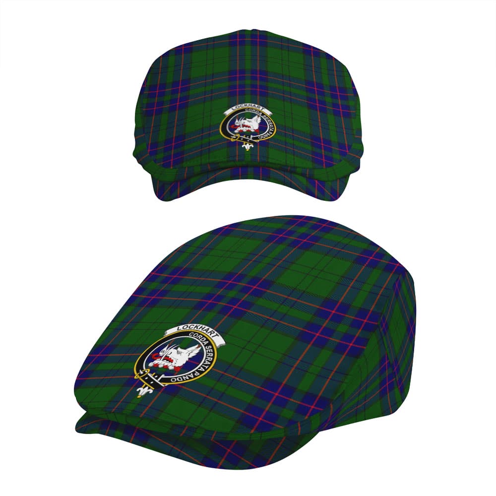 Scottish Lockhart Clan Badge Tartan Flat Cap - Image 5