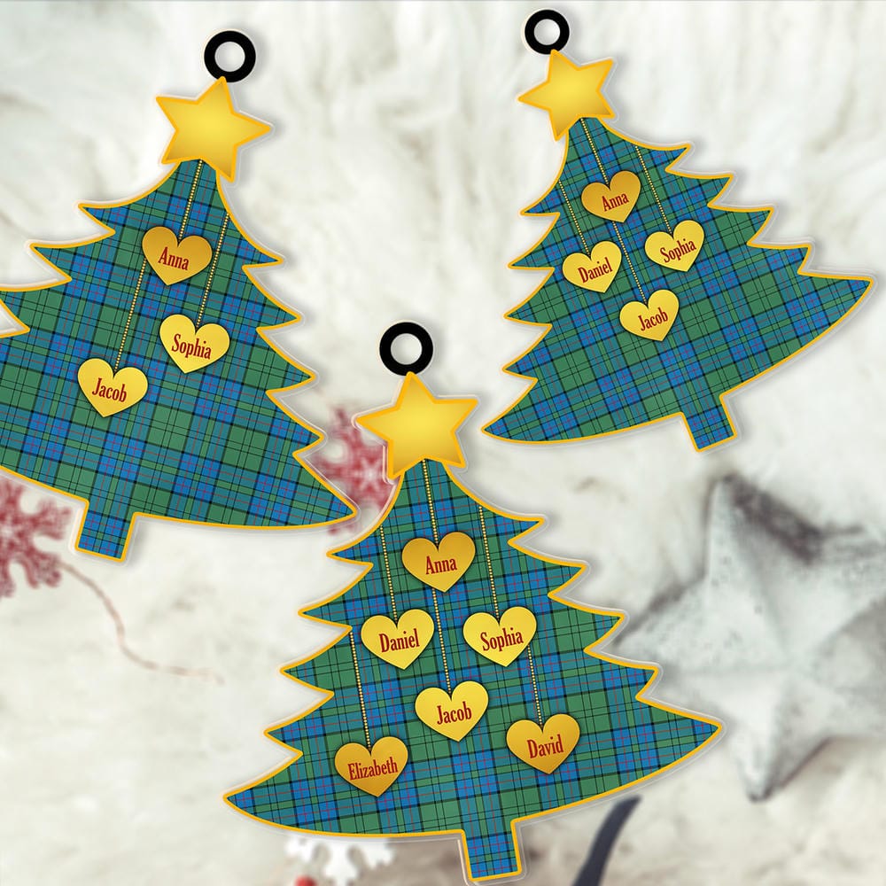 Scottish Lockhart Tartan Ornament Custom Family Christmas Tree - Image 2