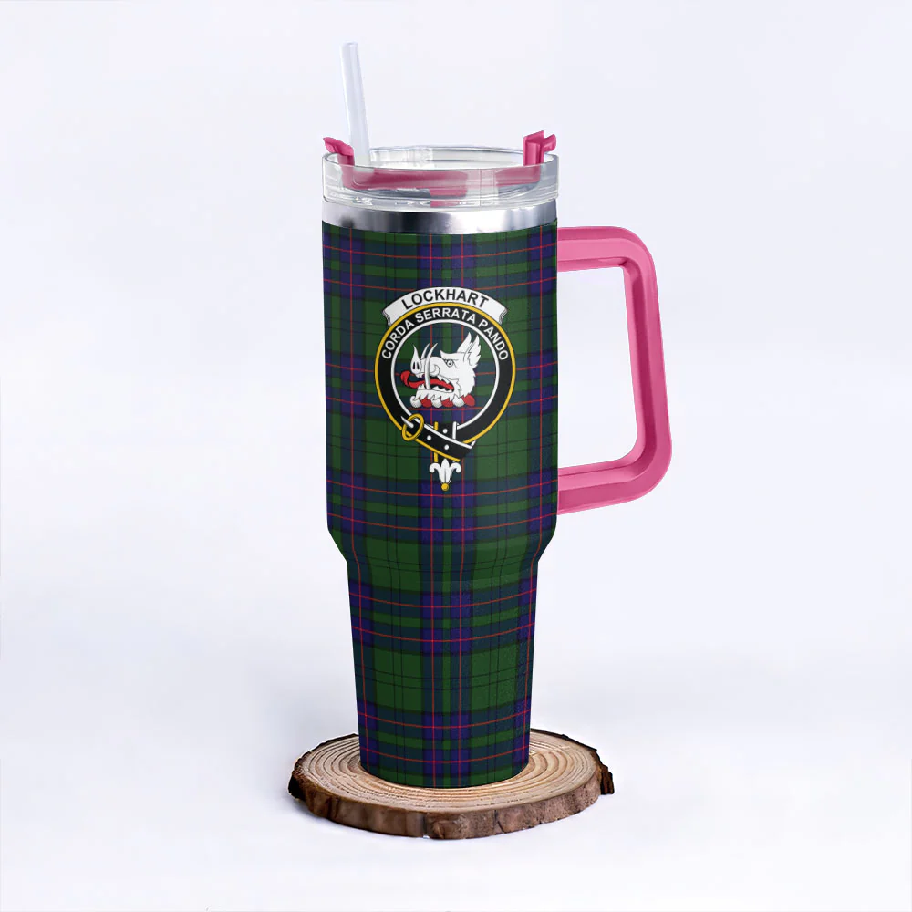 Scottish Lockhart Modern Clan Badge Tartan 40oz Tumbler - Image 7