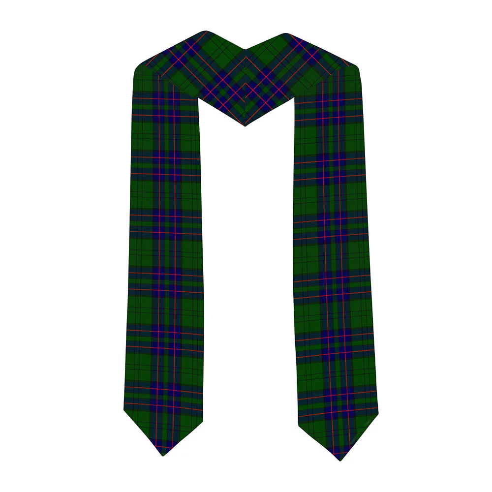 Scottish Lockhart Modern Clan Badge Tartan Graduation Stole Black Gold Honor - Image 2