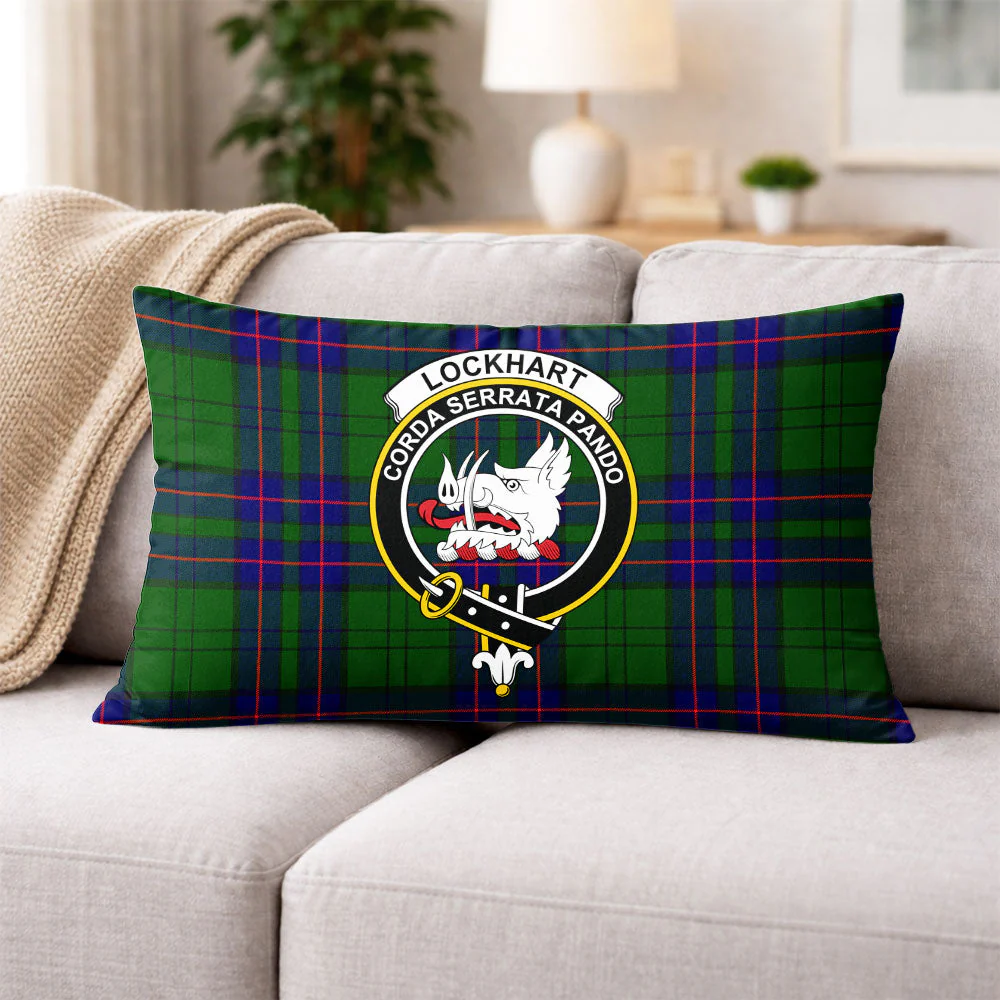 Scottish Lockhart Modern Clan Badge Tartan Pillow Case - Image 3