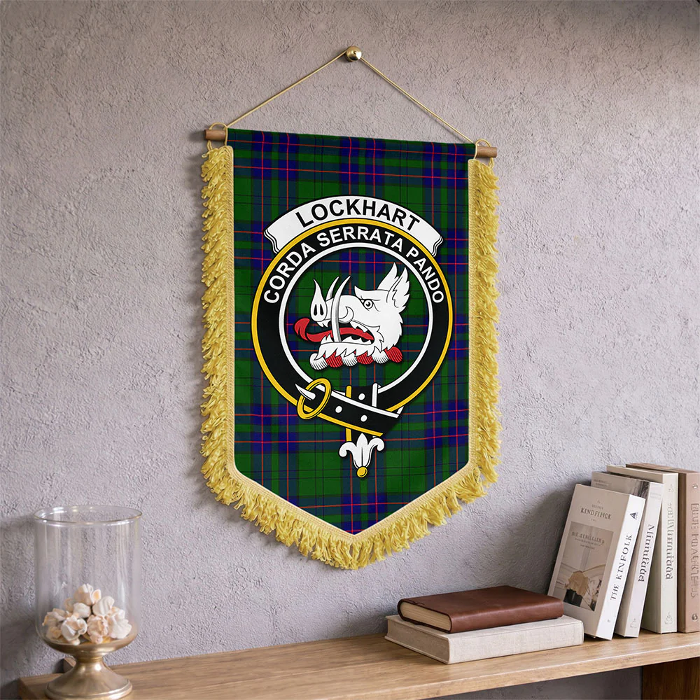 Scottish Lockhart Modern Clan Badge Tartan Wall Hanging Banner - Image 2