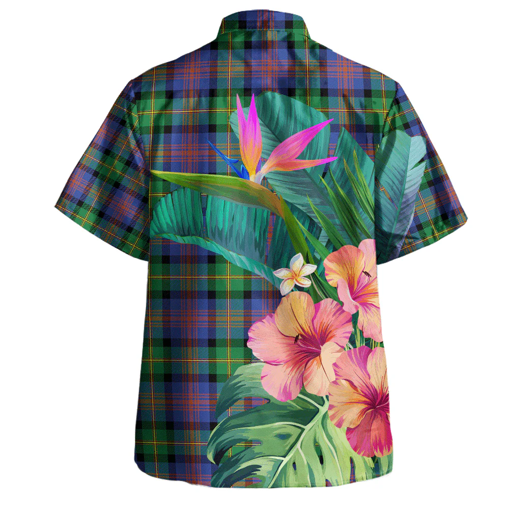 Scottish Logan Ancient Clan Badge Tartan Hawaiian Shirt Bouquet Tropical Style - Image 4