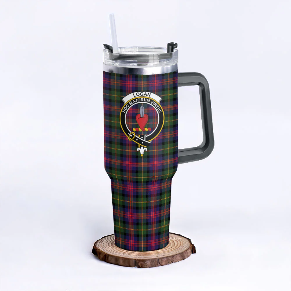 Scottish Logan Modern Clan Badge Tartan 40oz Tumbler - Image 6
