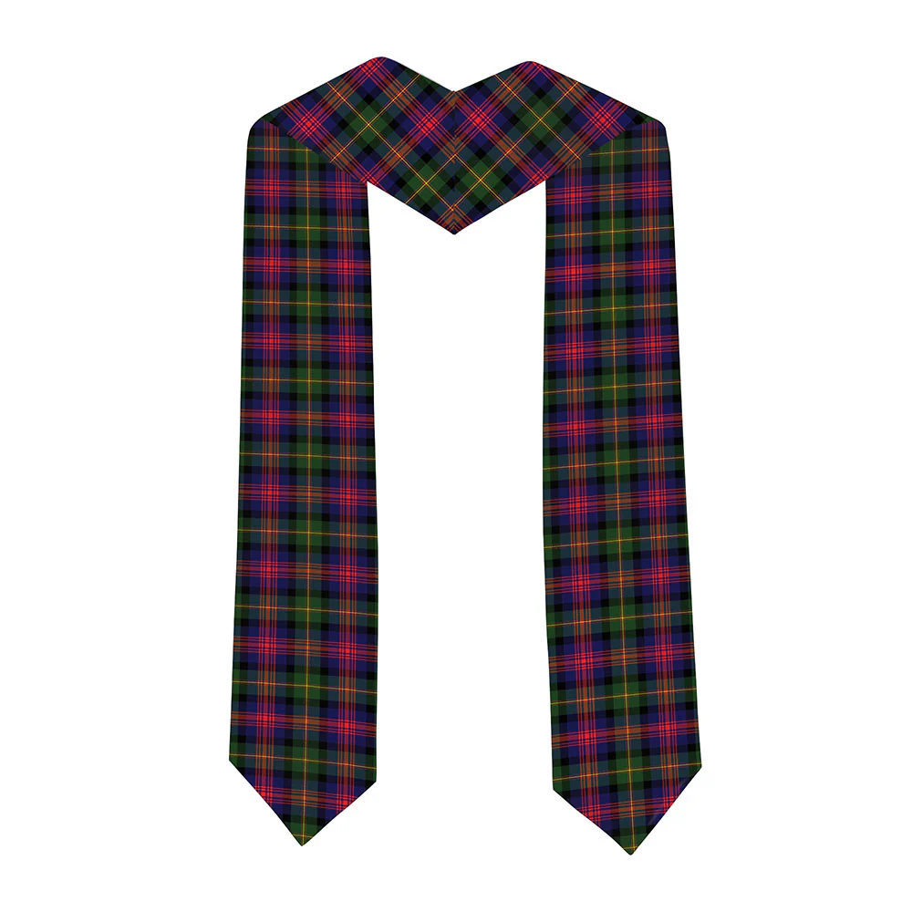 Scottish Logan Modern Clan Badge Tartan Graduation Stole Black Gold Honor - Image 2