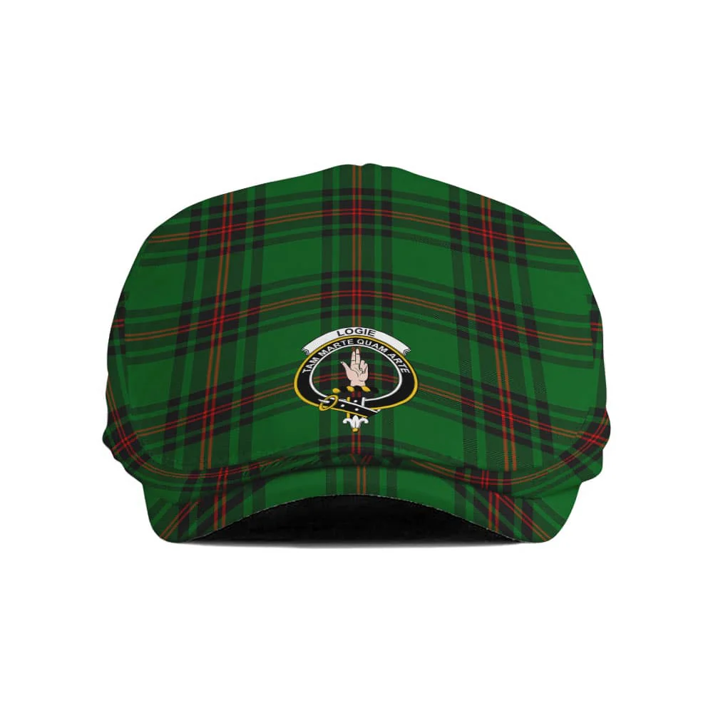 Scottish Logie Clan Badge Tartan Flat Cap