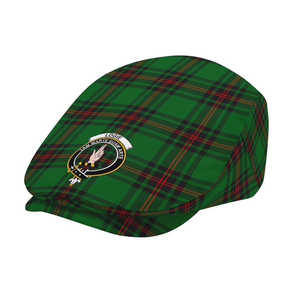 Scottish Logie Clan Badge Tartan Flat Cap - Image 2