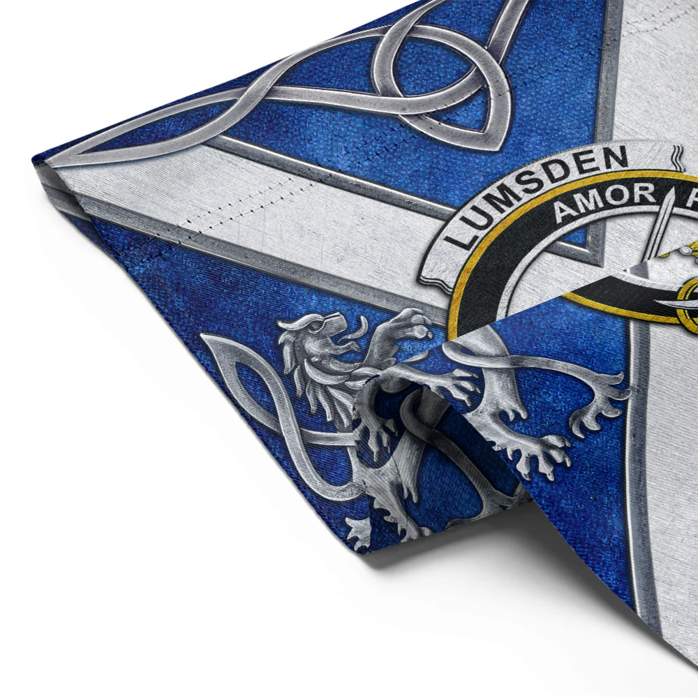 Scottish Lumsden Clan Badge Garden Flag Silver Rampant Lion Emblem - Image 2