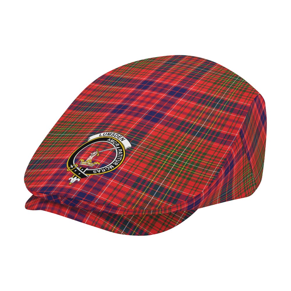 Scottish Lumsden Clan Badge Tartan Flat Cap - Image 2