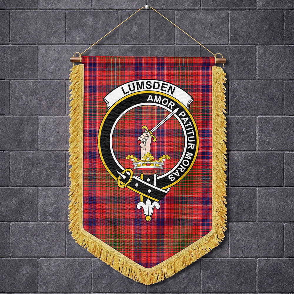Scottish Lumsden Modern Clan Badge Tartan Wall Hanging Banner