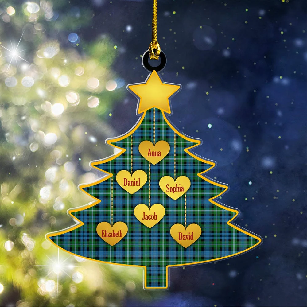Scottish Lyon Tartan Ornament Custom Family Christmas Tree