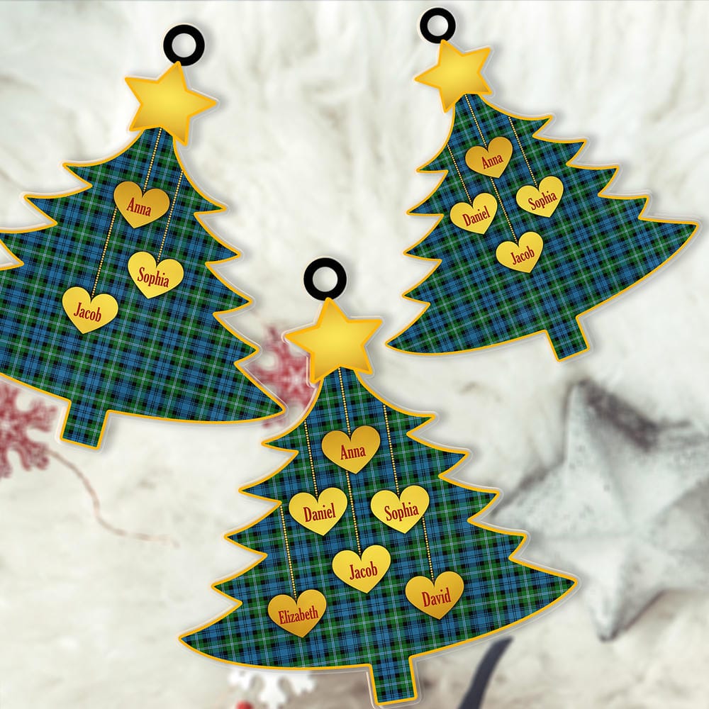 Scottish Lyon Tartan Ornament Custom Family Christmas Tree - Image 2