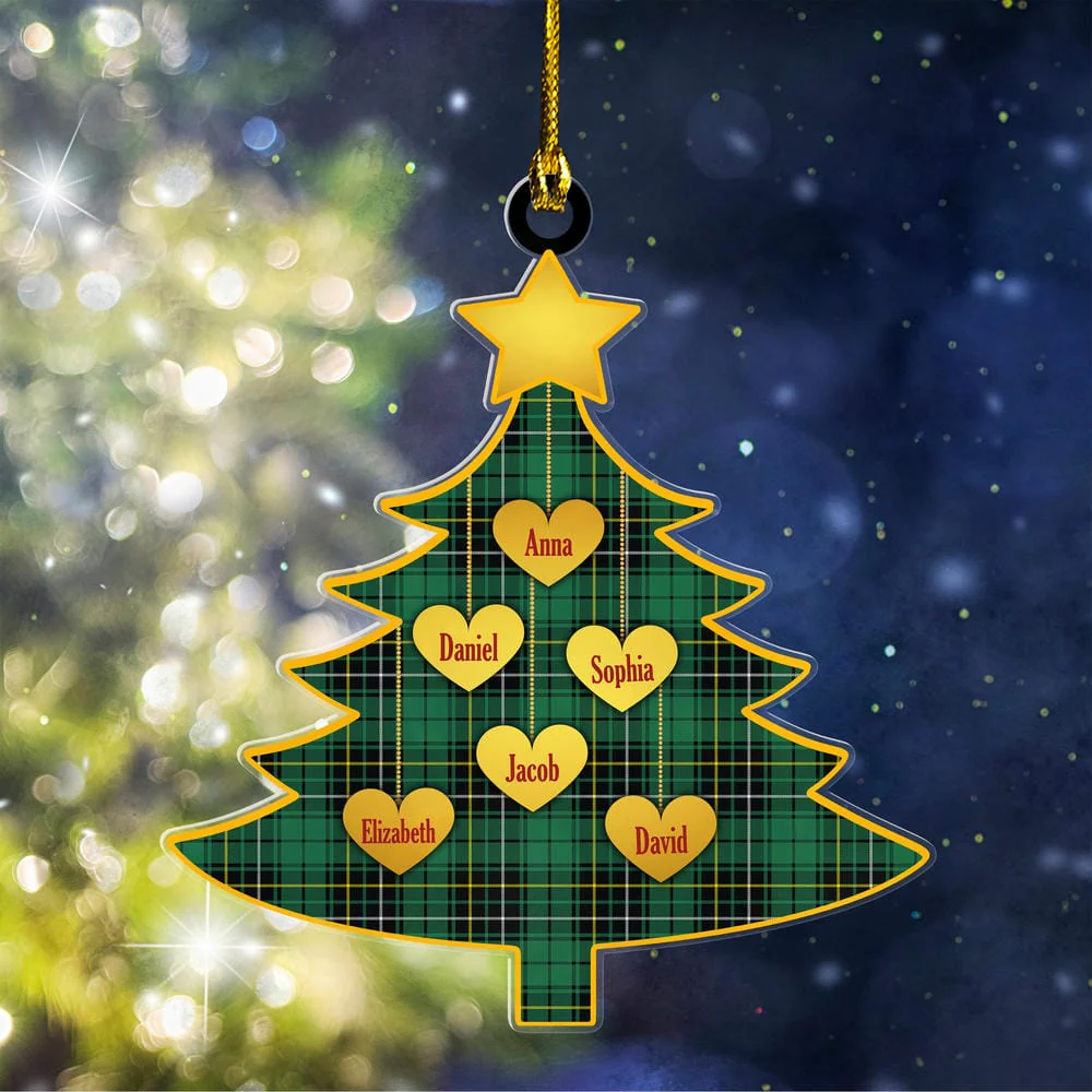Scottish MacAlpine Ancient Tartan Ornament Custom Family Christmas Tree