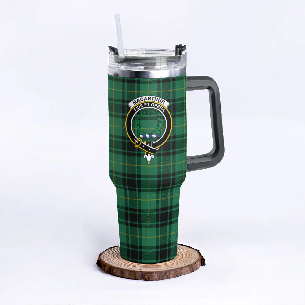 Scottish MacArthur Ancient Clan Badge Tartan 40oz Tumbler - Image 6